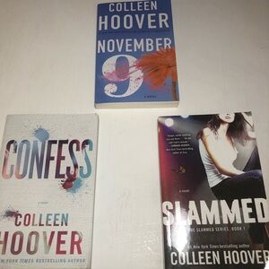 Colleen Hoover Book Set - Confess, November 9, Slammed, EUC, pet/smoke free